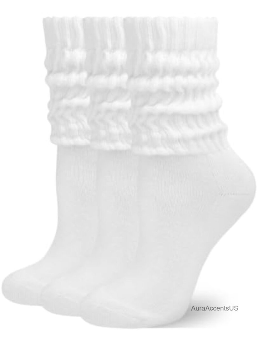 Rehelu Womens Cotton Crew Socks Cushioned Slouchy Boot Socks